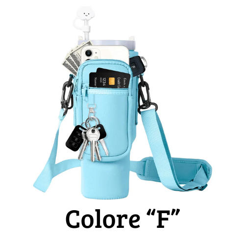 Borsa per il trasporto di bottiglia - thermos Quencher. In neoprene con tracolla.