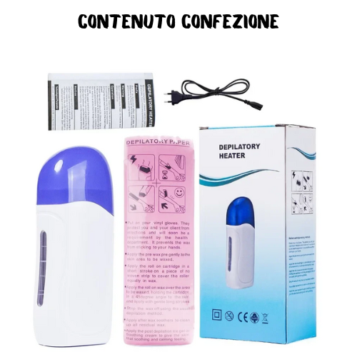 ⭐Depilatore portatile a rullo. Set scalda-cera, crema e strisce depilatorie.⭐