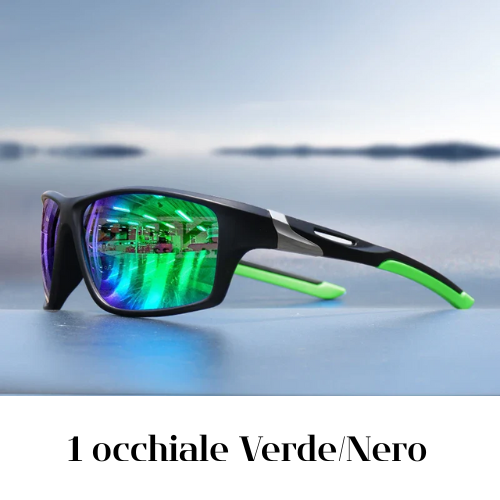Occhiali da Sole Polarizzati Antiriflesso Uomo Donna – Montatura in lega sfumata, Protezione UV400, Leggeri e Resistenti – Disponibili in Vari Colori.