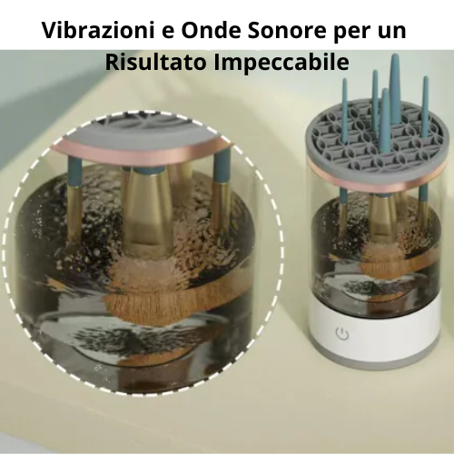 Macchina Elettrica per la Pulizia dei Pennelli da Trucco – Mini, Portatile, con Rotazione ad Alta Velocità – 3 Modalità di Pulizia | 7000 giri/min | 8W | USB 5V.