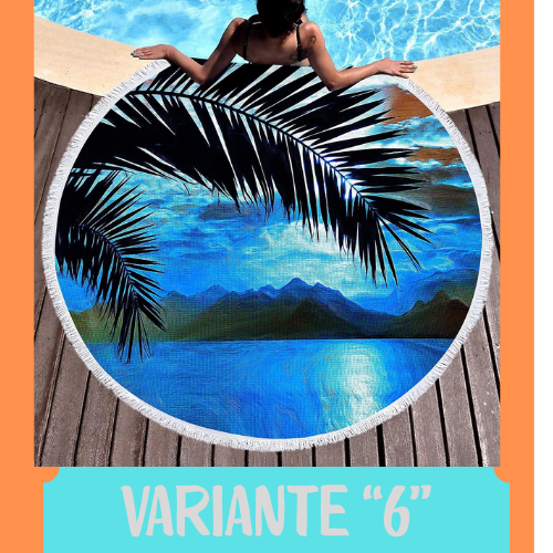 Palm Leaf Round Beach Towel,Superfine Polyester Sand Resistant Beach Blanket,Absorbent Quick Dry Pool Towel Portable Picnic Mat