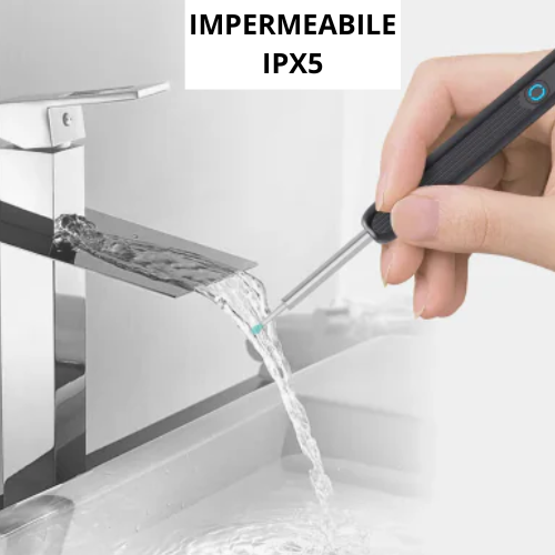 Strumento per la pulizia delle orecchie con telecamera e luce LED ad alta precisione. Wireless, con kit accessori.