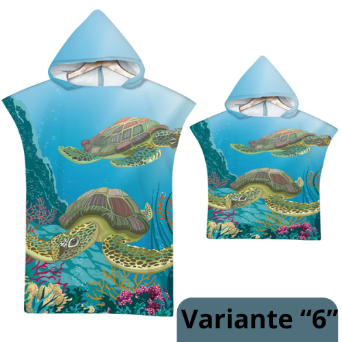 Sea Animals Hooded Beach Towel for Adult Kids Super Soft Childrens Beach Bath Towel Outdoor Poncho Bathrobe Towels