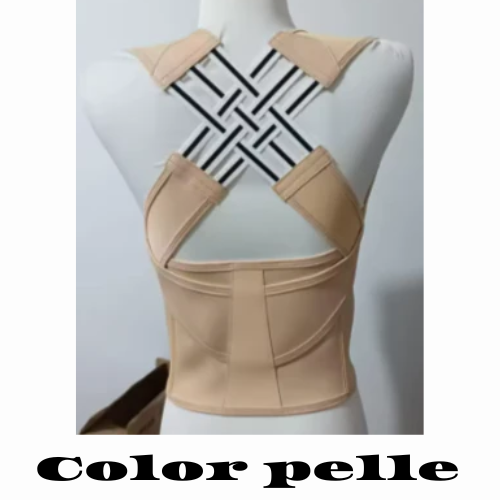 Cintura Posturale Invisibile Uomo Donna – Dispositivo Correttivo Schiena e Spalle, Fascia Anti-Gobba Traspirante e Regolabile per Postura Corretta.