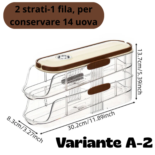 1 piece, egg storage box, automatic rolling refrigerator egg rack storage, hand-held egg refrigerator side door storagerack