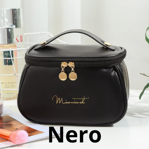 🧳 Beauty Case da Viaggio in Pelle PU – Grande Capacità, Impermeabile e Multifunzione.