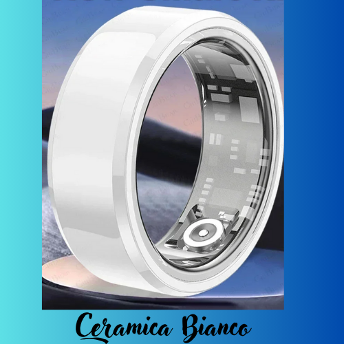 Anello smart per Android e Ios. Cardiofrequenzimetro, impermeabile IP68 fino -300 mt, multi-sport, controllo del sonno.