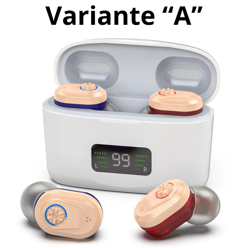 Apparecchio Acustico Ricaricabile – Mini, Potente, Confortevole Con Scatola di Ricarica Per Batteria ad Alta Capacità.