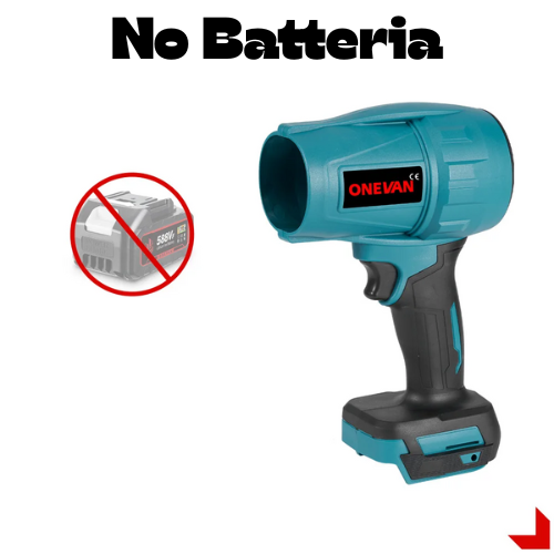 Soffiatore/Ventilatore elettrico turbo a batteria da 18 V. senza spazzole Potenza 2000W 200M/S, ideale per la rimozione di polvere, foglie.