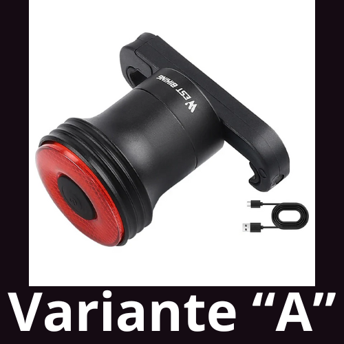 WEST BIKING Bike Tail Light Smart Sensing MTB Road Bike Rear Light IPX6 Waterproof Type-C Charging Taillight Cycling Accessory