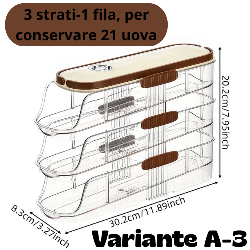 1 piece, egg storage box, automatic rolling refrigerator egg rack storage, hand-held egg refrigerator side door storagerack