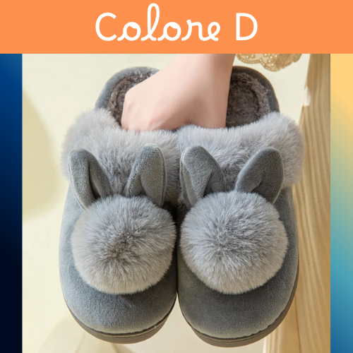 Pantofole invernali in peluche da donna. Comodità e caldo ai piedi. Colori a scelta, misure dalla 35 alla 44.