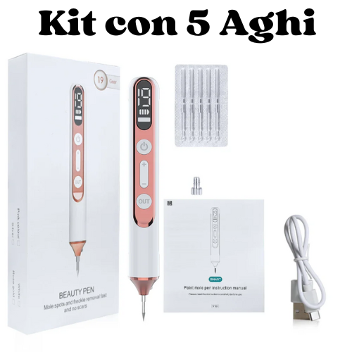 Penna Estetica Professionale al Plasma |Trattamento per Rughe, Macchie, Acne, Verruche e Tatuaggi| Ricaricabile USB-C | Tecnologia Sicura e Naturale.