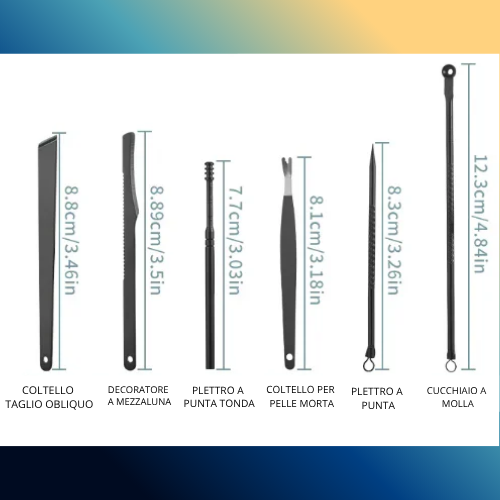 Set Pedicure/Manicure Professionale 7-24 Pezzi – Kit in Acciaio Inox con Custodia in Pelle. Compatto, Portatile.
