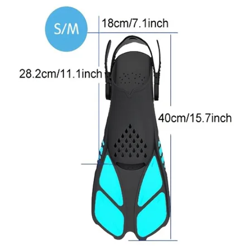 Mask Fin Snorkel Set Snorkeling Gear for Adults with Panoramic View Anti-Fog Mask Trek Fins Dry Top Snorkel and Gear Bag