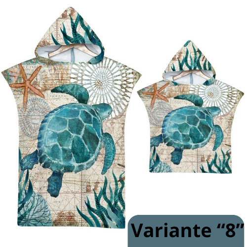 Sea Animals Hooded Beach Towel for Adult Kids Super Soft Childrens Beach Bath Towel Outdoor Poncho Bathrobe Towels