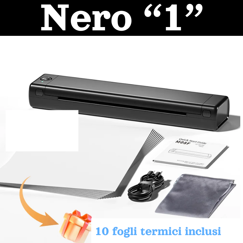 Stampante Termica Portatile A4 Phomemo M08F – (Monocromatica, Bluetooth/USB), per Android, Ios e PC.