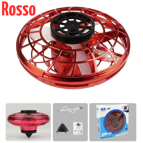 🌀 Spinner Volante a Punta delle Dita a 360° – Mini Drone Rotante con Luci LED RGB | Giocattolo Antistress Ricaricabile per Bambini e Adulti.