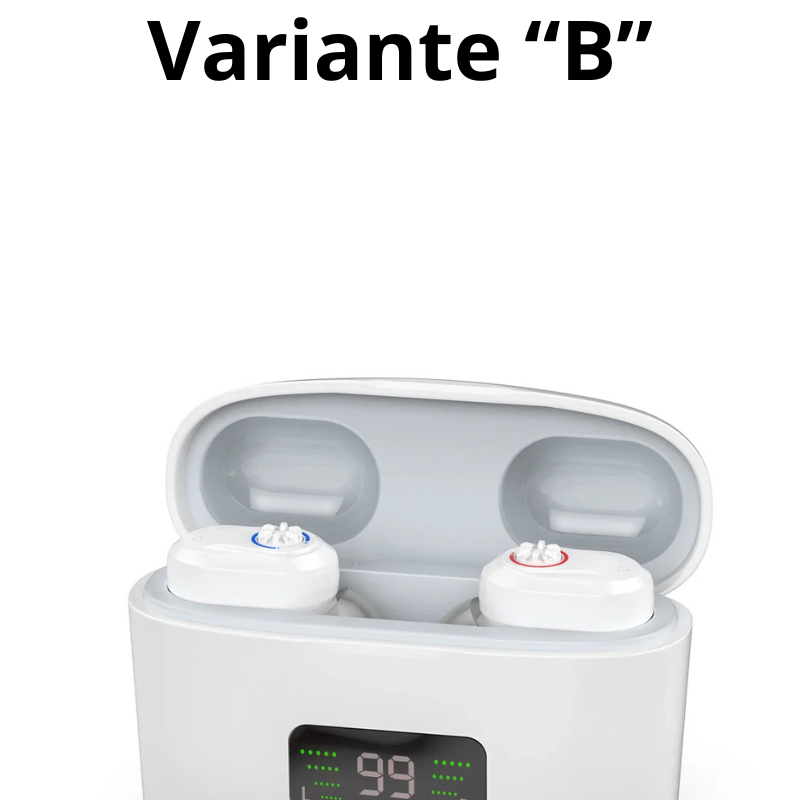 Apparecchio Acustico Ricaricabile – Mini, Potente, Confortevole Con Scatola di Ricarica Per Batteria ad Alta Capacità.