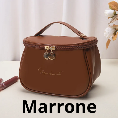 🧳 Beauty Case da Viaggio in Pelle PU – Grande Capacità, Impermeabile e Multifunzione.