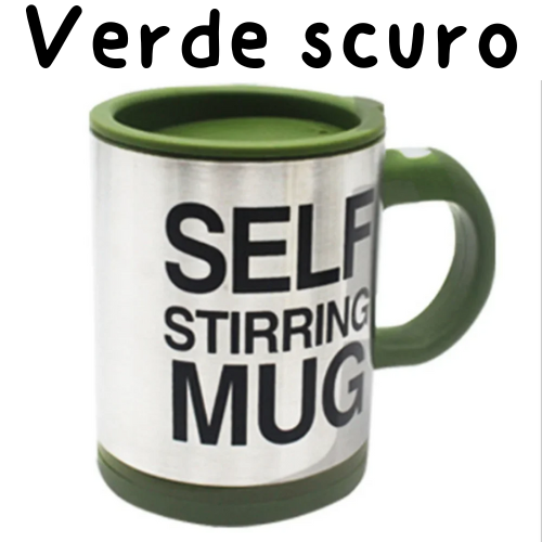 Tazza automatica in acciaio inossidabile con mescolatore da 400 ml. Per mescolare caffè, latte e succhi.