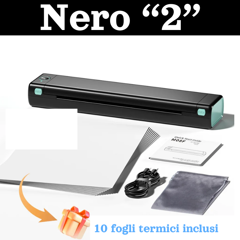 Stampante Termica Portatile A4 Phomemo M08F – (Monocromatica, Bluetooth/USB), per Android, Ios e PC.