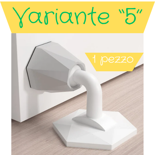 Fermaporta autoadesivo in silicone. Protezione della parete e della porta da urti violenti.