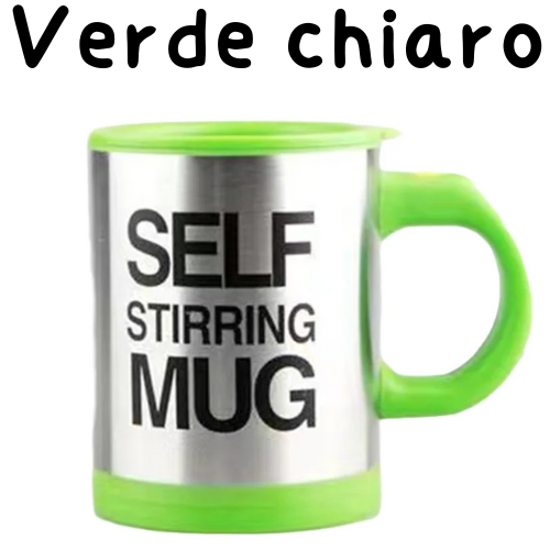 Tazza automatica in acciaio inossidabile con mescolatore da 400 ml. Per mescolare caffè, latte e succhi.