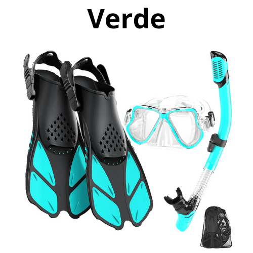 Mask Fin Snorkel Set Snorkeling Gear for Adults with Panoramic View Anti-Fog Mask Trek Fins Dry Top Snorkel and Gear Bag