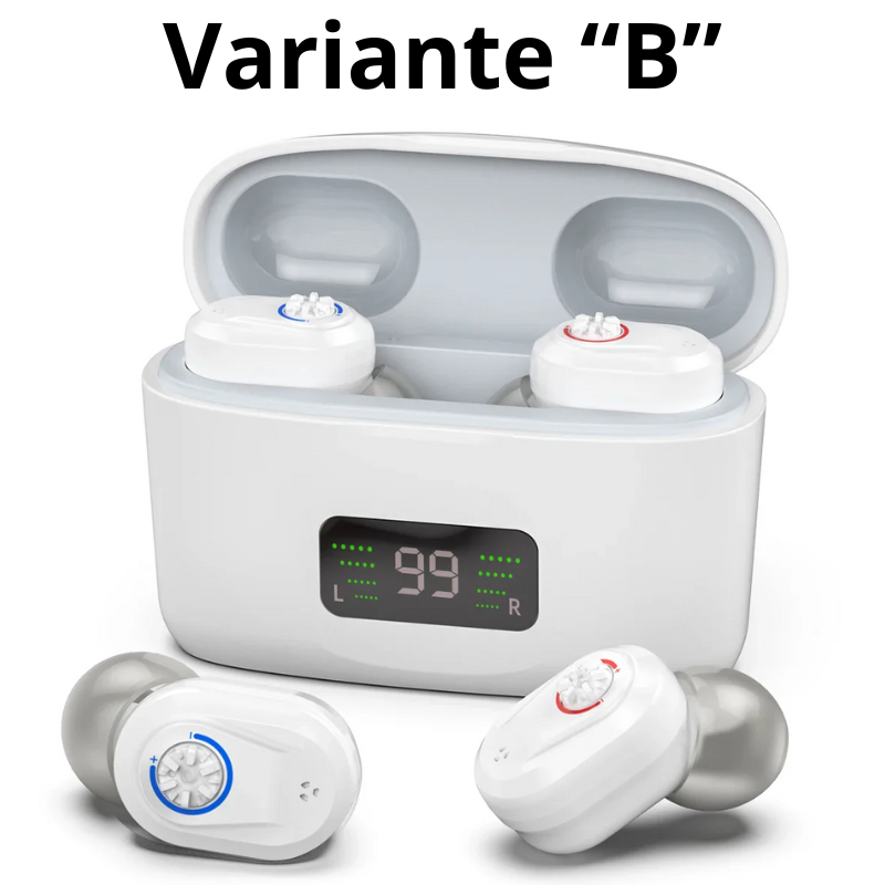 Apparecchio Acustico Ricaricabile – Mini, Potente, Confortevole Con Scatola di Ricarica Per Batteria ad Alta Capacità.