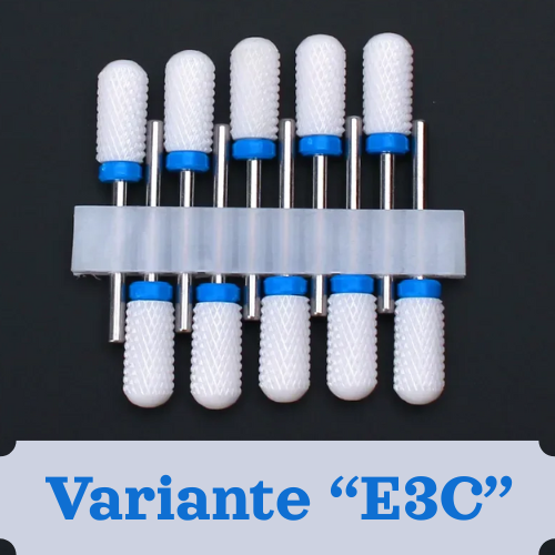 Punte per unghie in pietra di ceramica, Set 10 frese per trapano “nail art”. Essenziali per manicure/pedicure, cura delle unghie.