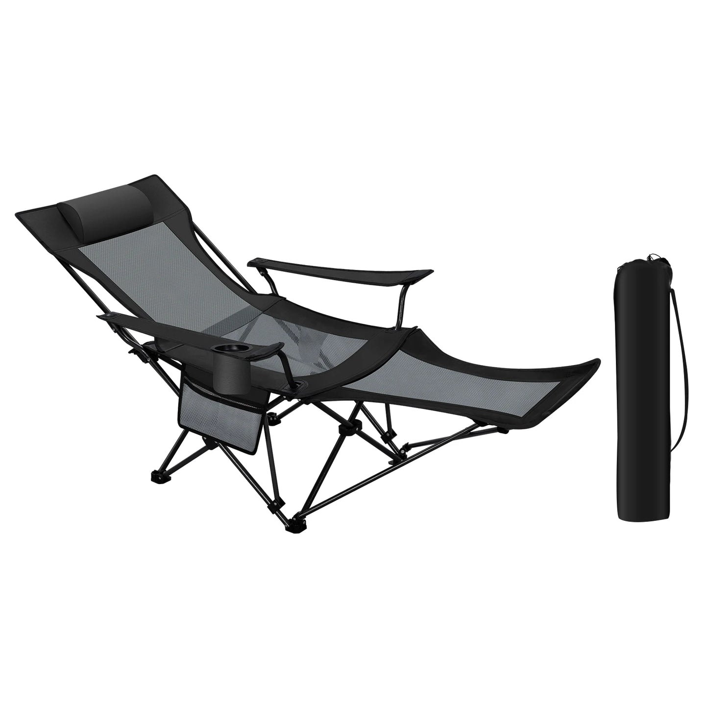 Sedia/sdraio da Esterno Pieghevole, 4 in1. Sedia tradizionale, Sedia reclinabile, Lettino da sole, Poltrona relax con poggiapiedi e poggiatesta per il massimo del benessere.