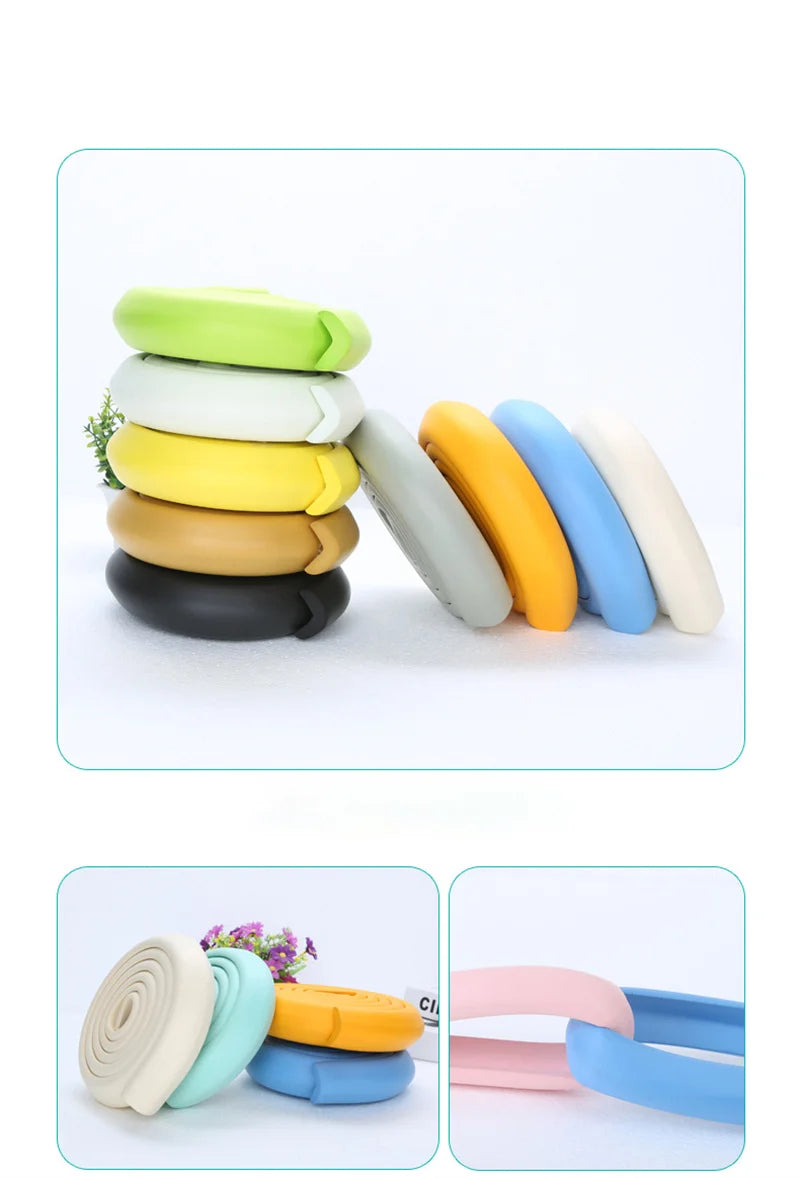 Striscia di protezione paraurti per bambini. In PVC colorata con nastro biadesivo. Extra spessa per la sicurezza dei bambini.