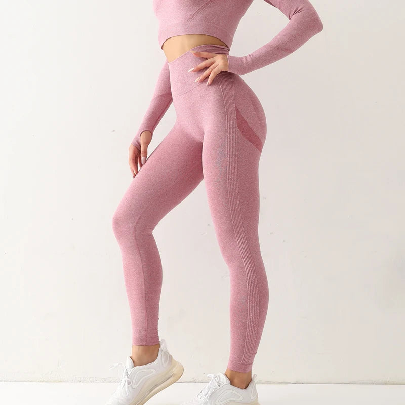 Pantaloni leggins elasticizzati, sportivi/casual a vita alta da donna. Ampia scelta tra 12 colori disponibili.