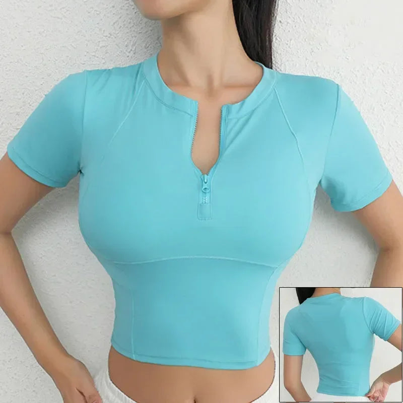 Top/T-shirt sportiva/casual, manica lunga, per donna. Misure e 9 colori a scelta.