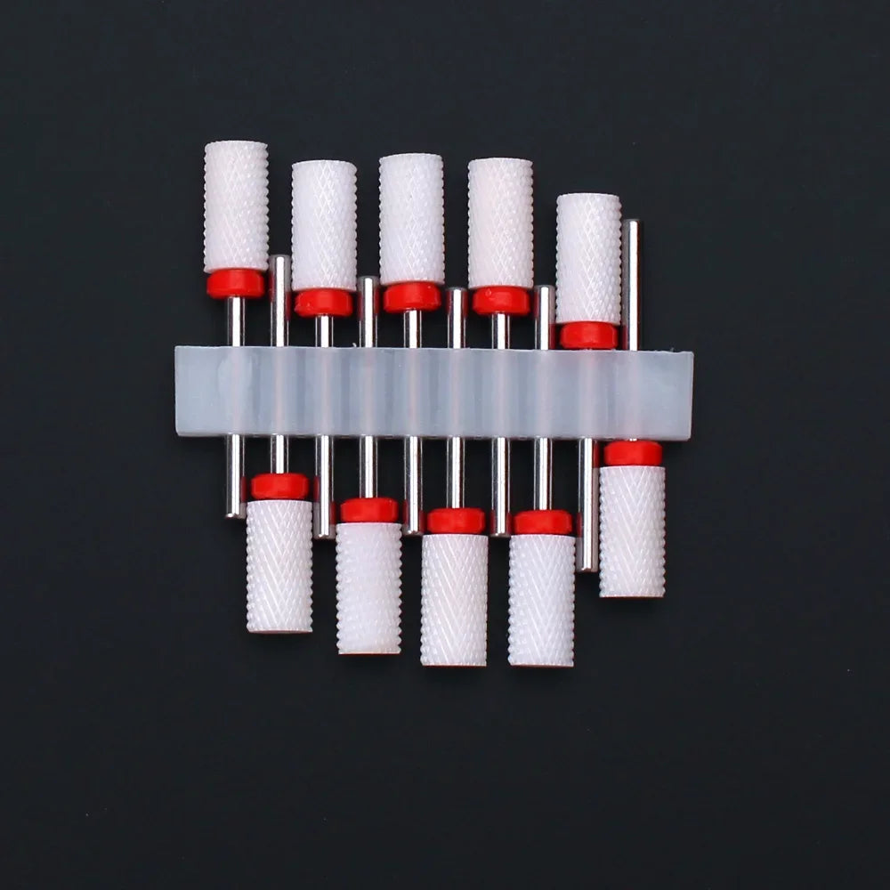 Punte per unghie in pietra di ceramica, Set 10 frese per trapano “nail art”. Essenziali per manicure/pedicure, cura delle unghie.