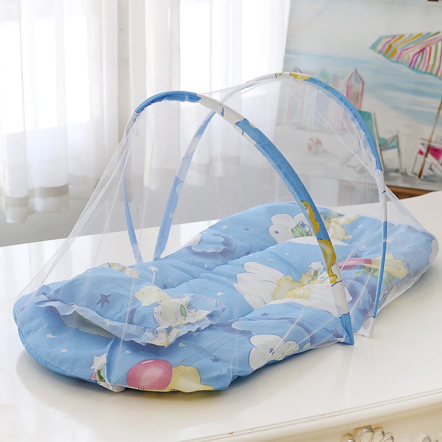 Zanzariera per bambini: pieghevole, portatile, protezione completa contro le zanzare ed altri insetti.