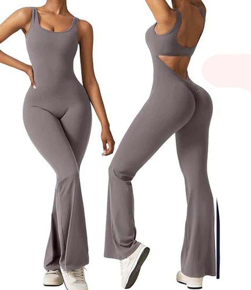 Tuta completa con top. Set pezzo unico elasticizzato, sportivo/casual da donna, 5 colori, 4 taglie.