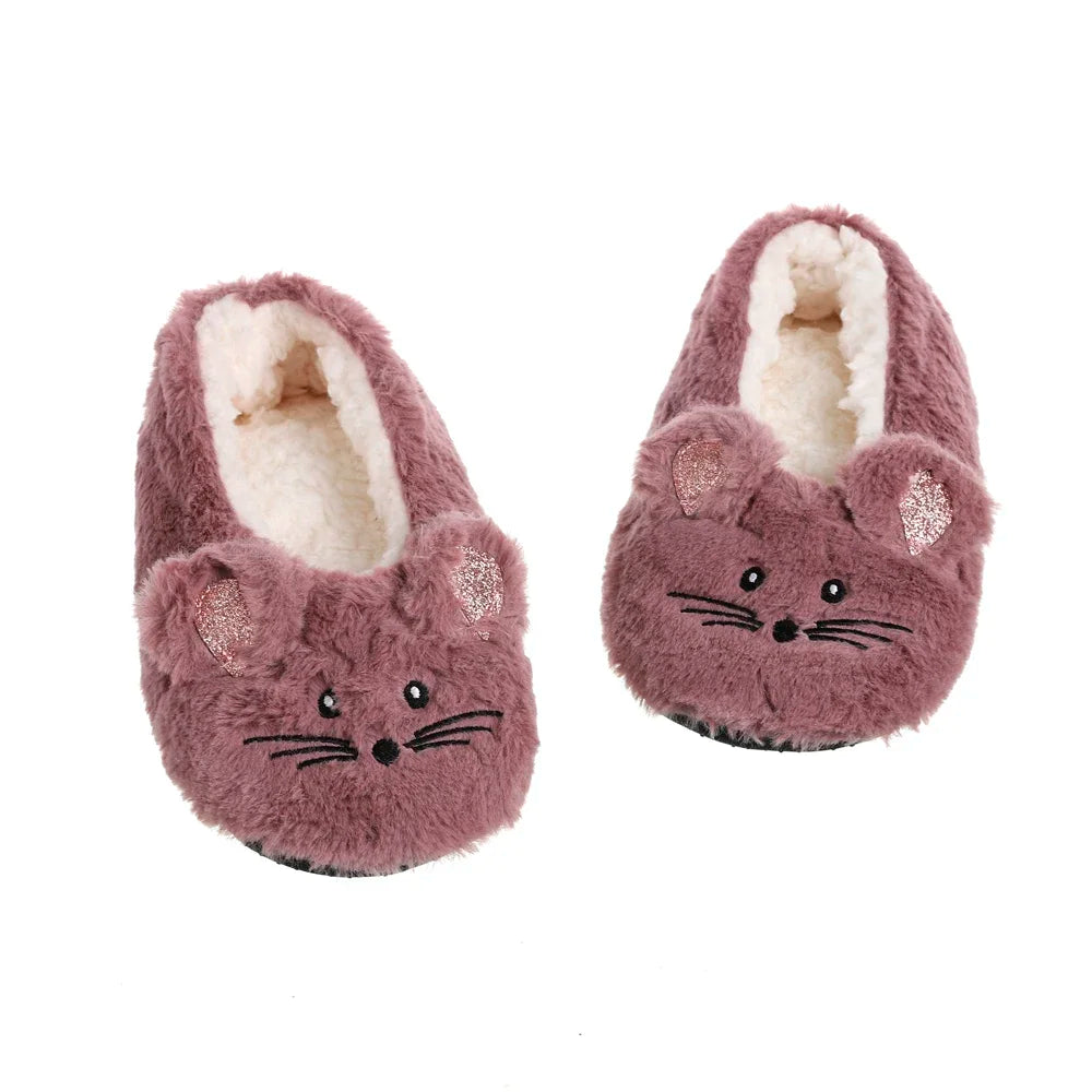 Pantofola da donna invernale. Pantofole dalla forma simpatica, morbide, calde, antiscivolo.