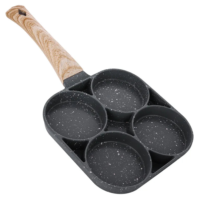 Padella 4 tazze in ceramica antiaderente. Ottima per cucinare per uova, carne.