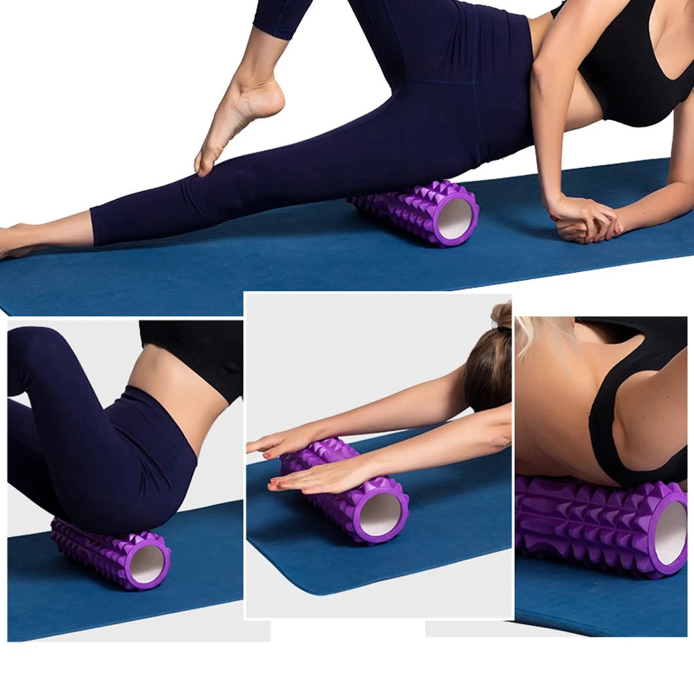 Rullo 30 cm. di schiuma, per pilates, yoga, massaggio alla schiena. Attrezzatura per il fitness a casa.