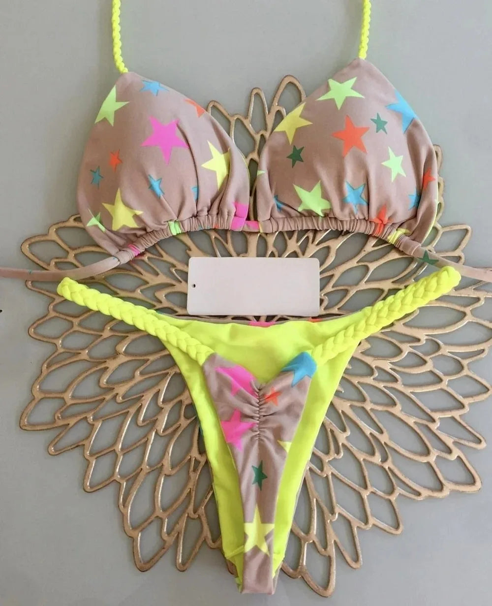 Costume Da Bagno da Donna. Set 2 pezzi con cinturino regolabile, morbido, di alta qualità, asciugatura rapida, non si restringe.