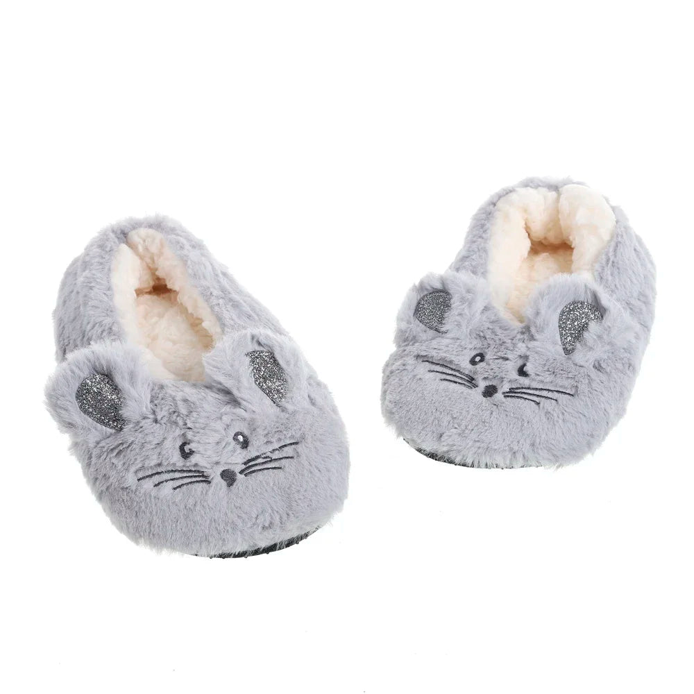 Pantofola da donna invernale. Pantofole dalla forma simpatica, morbide, calde, antiscivolo.