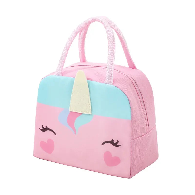 Borsa termica isolante porta vivande per bambini con immagini simpatici animali. Figure e colori a scelta.