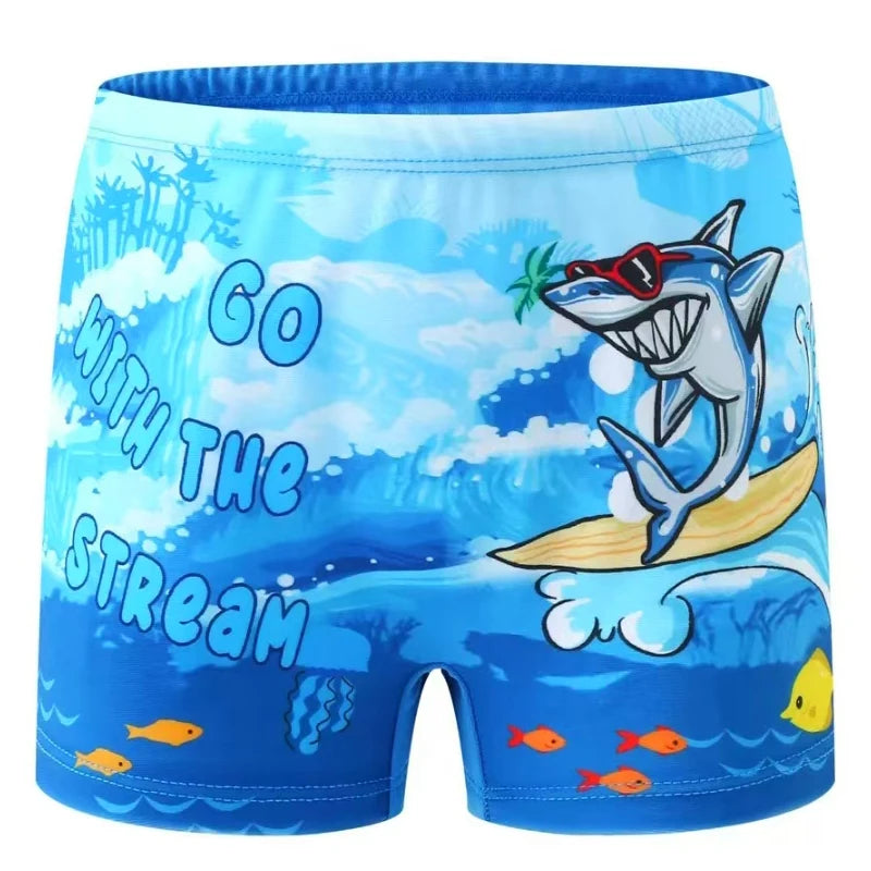 Costume Da Bagno “Pantaloncino” Da Bambino con Immagine Colorata. Design Moderno, Traspirante e Durevole, Colorato.