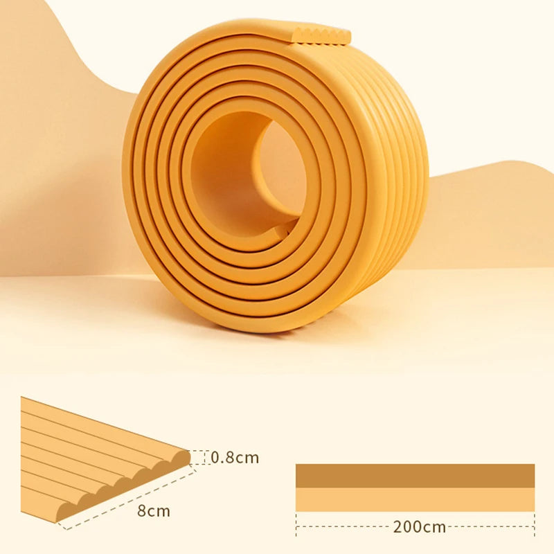 Striscia di protezione paraurti per bambini. In PVC colorata con nastro biadesivo. Extra spessa per la sicurezza dei bambini.