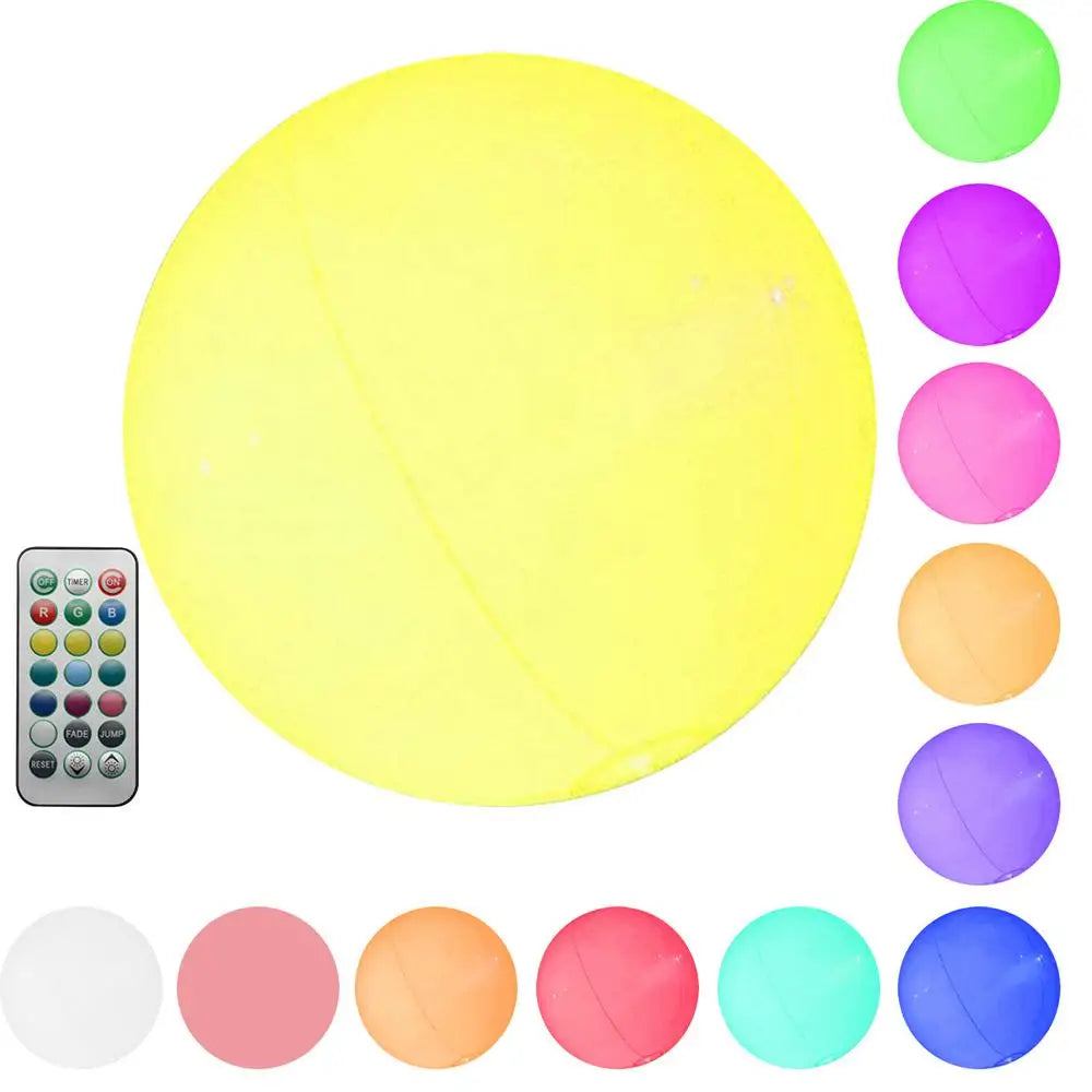 Palla gonfiabile a LED di grande dimensione con telecomando. 13 colori, per divertimento estivo, giochi all'aperto, decorazioni per feste in piscina.
