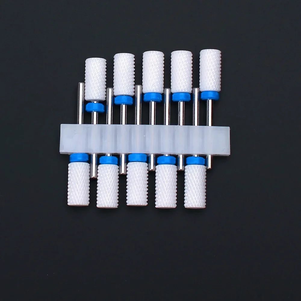 Punte per unghie in pietra di ceramica, Set 10 frese per trapano “nail art”. Essenziali per manicure/pedicure, cura delle unghie.