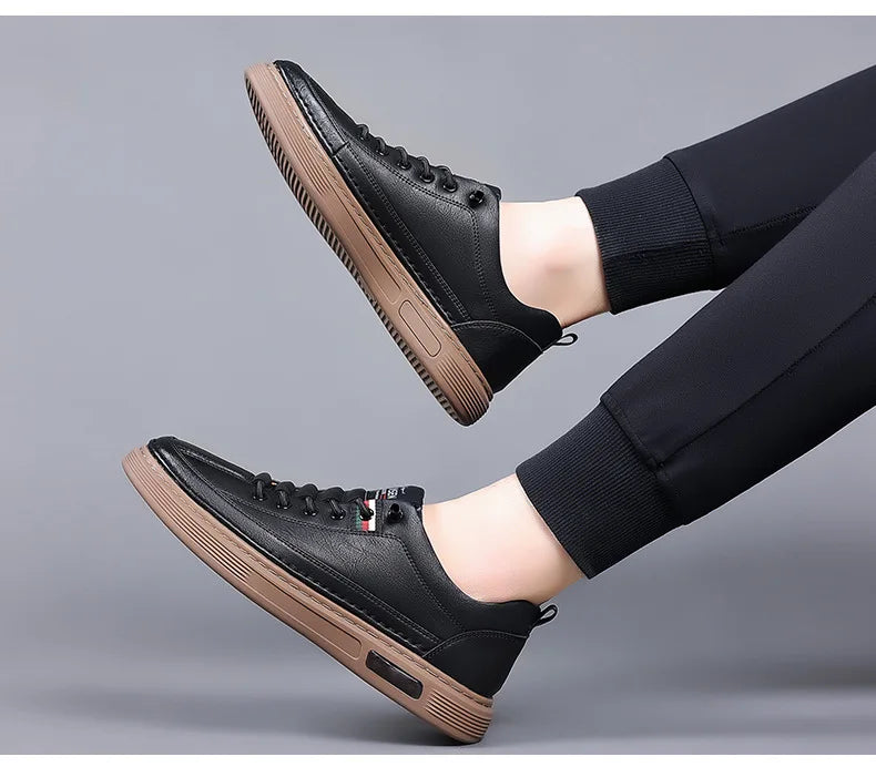 Scarpa primavera/autunno da uomo, in pelle, impermeabile, traspirante, morbida e resistente. Tre colori, dal 39 al 44.