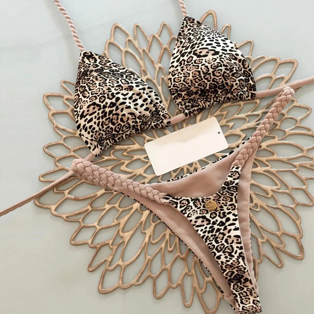 Costume Da Bagno da Donna. Set 2 pezzi con cinturino regolabile, morbido, di alta qualità, asciugatura rapida, non si restringe.